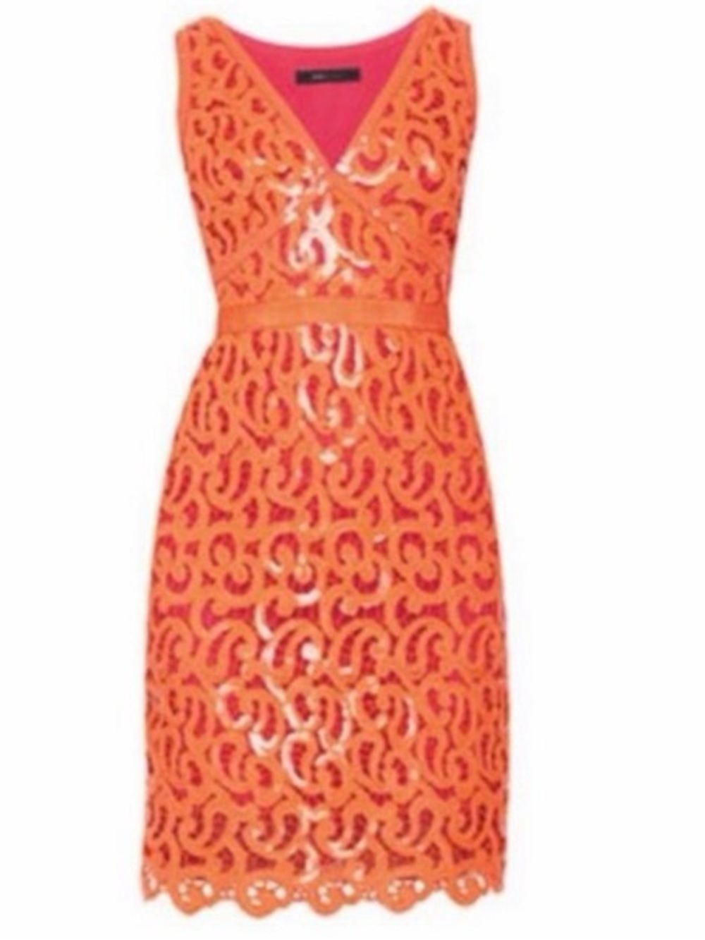 BCBGMAXAZRIA "Gabrielle" Orange/Pink Sequin Mini Dress (XS)